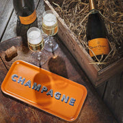 champagne gift orange tray