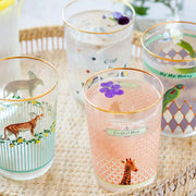 colourful drinking glass