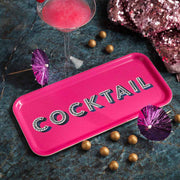 cocktail gift pink tray