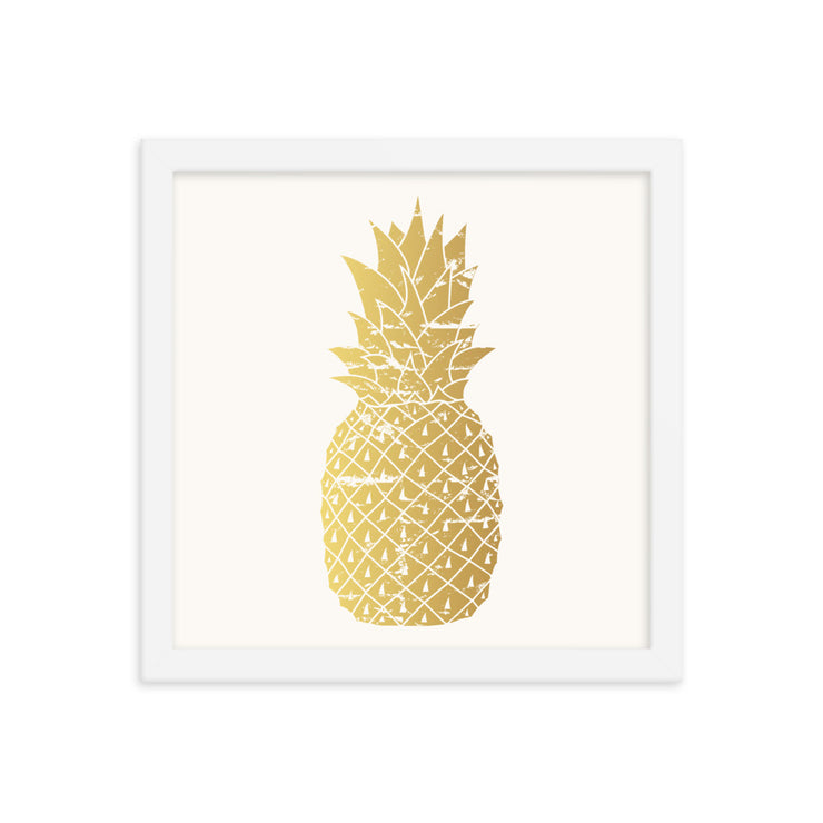 Golden Pineapple Framed Wall Art Poster
