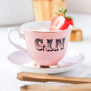 gin teacup saucer set