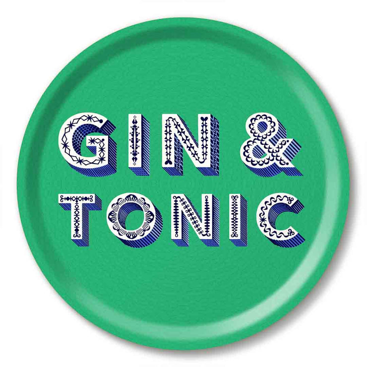 gin tonic serving tray