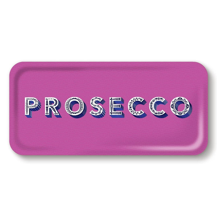 prosecco serving tray orchid