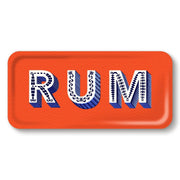 orange serving tray rum gift