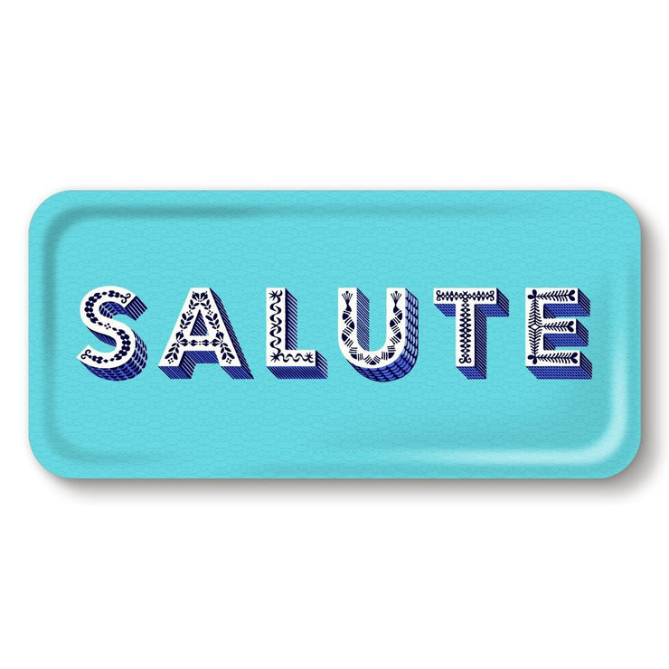 salute serving tray