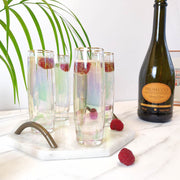 stemless champagne glass