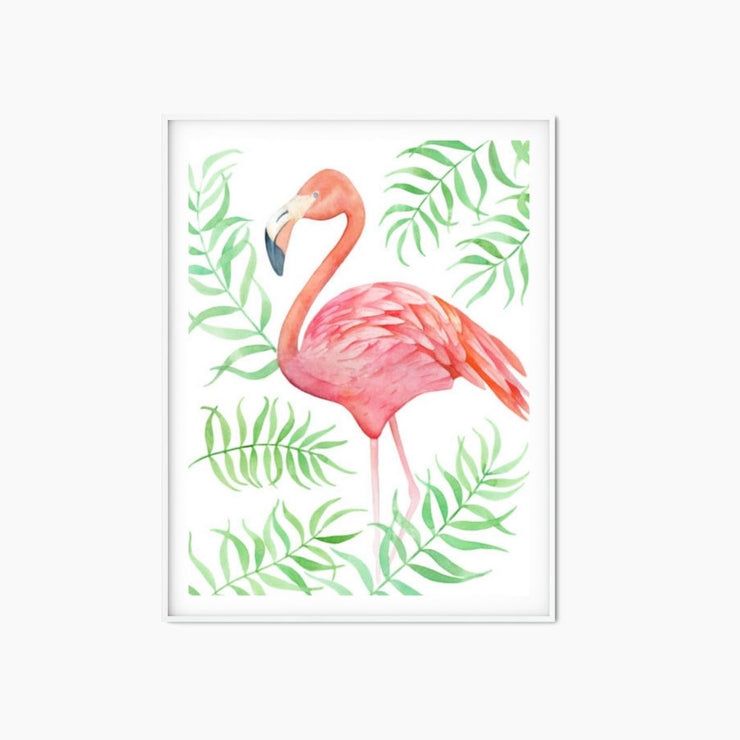 tropical flamingo wall art 